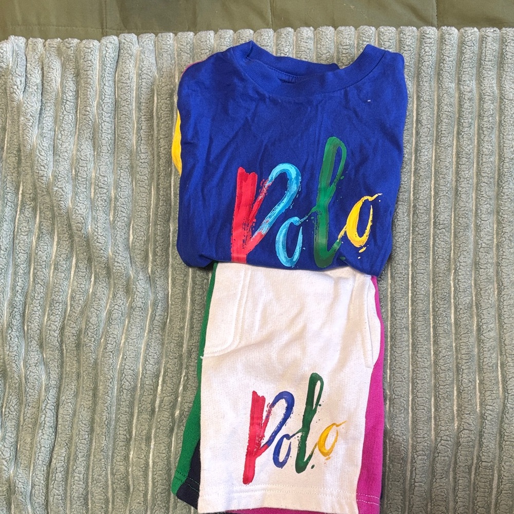 Polo by Ralph Lauren Graphic Kids T-Shirt - Blue set great condition